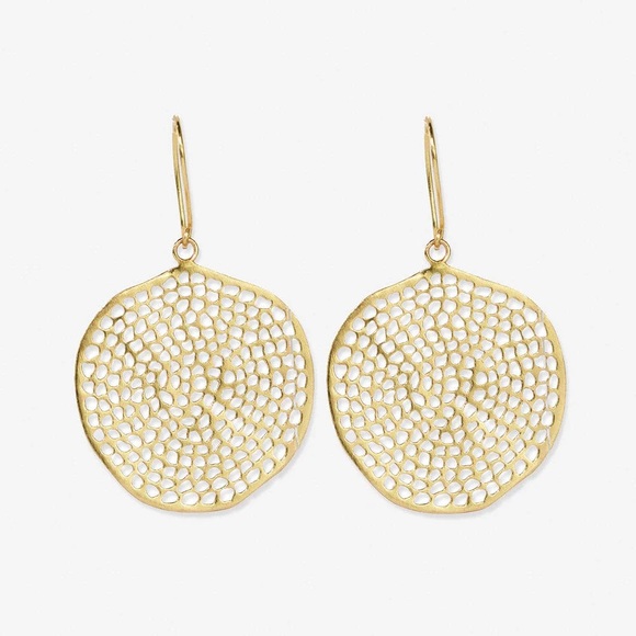 Ink+Alloy Gold Dangle Earrings - Picture 1 of 5